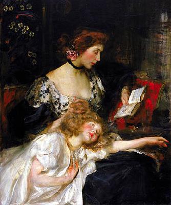 James Jebusa Shannon Mother and Child France oil painting art